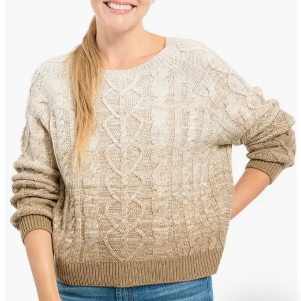 NORDSTROMS soldout SPLENDID Chestnut Textured Cable Knit Sweater, size medium